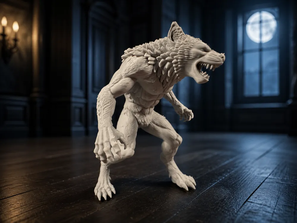 Figura decorativa: Werewolf (Tooth and Claw) – Doctor Who 1:10. Referencia del modelo original.
