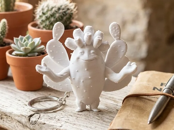 Fiko Keychain: Prickly Pear Mascot
