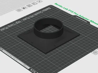 Exhaust fume extractor fan adapter 80mm