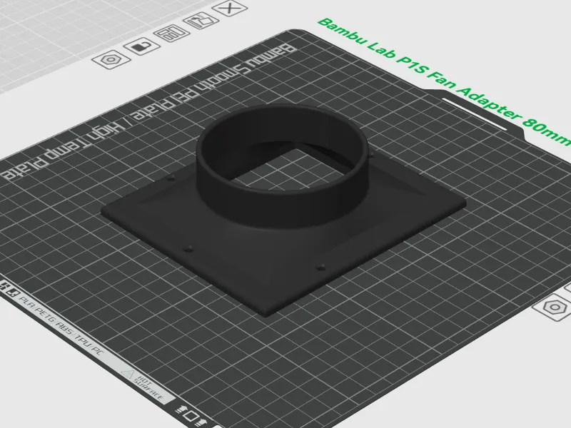 Exhaust fume extractor fan adapter 80mm
