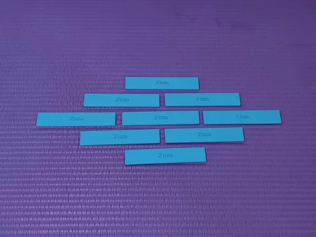 2mm Verglasungsklötze / Distanzklötze (Blau)
