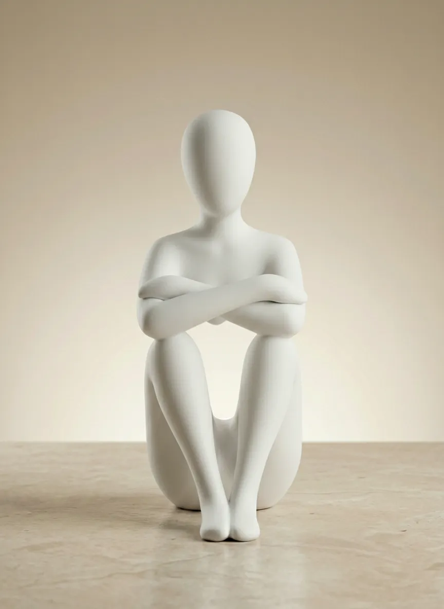 Abstract human sculpture – Sitting Pose - Free 3D Print Model - MakerWorld