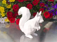 low poly squirrel