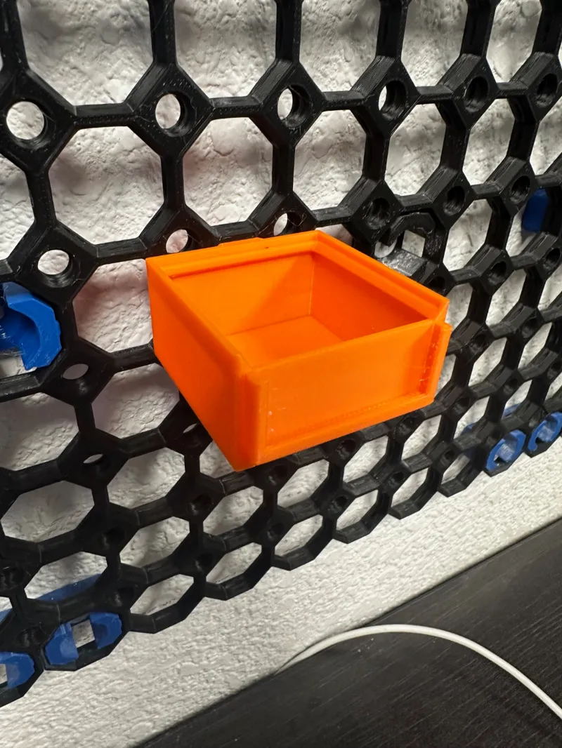 Multiboard - Free Stacking or Click to Multiboard - Small parts holder with label option