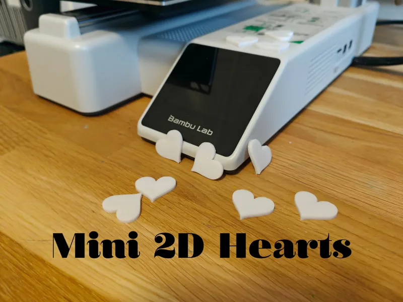 Mini 2D Hearts for Valentine's Day