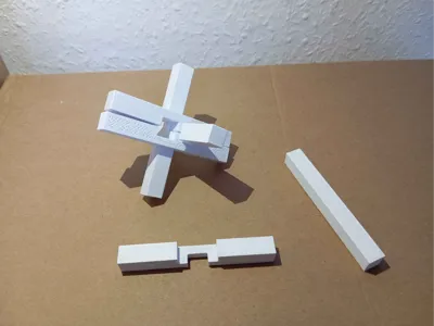 Knot puzzle, 6 pieces