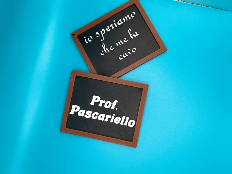 Lavagnetta portachiavi IO SPERIAMO CHE ME LA CAVO