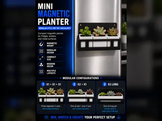 Mini Planter Set for Succulents – Modular +variant