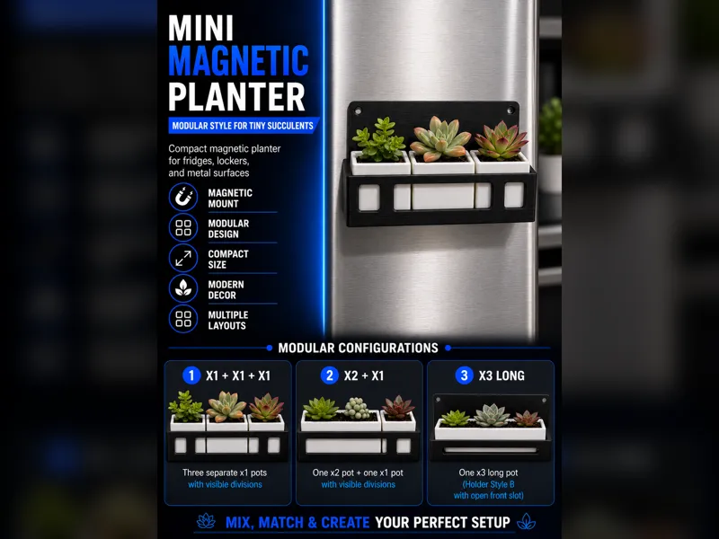 Mini Planter Set for Succulents – Modular +variant