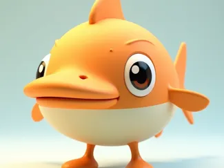 cute duck fish