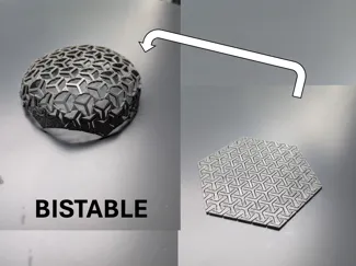 Bistable Dome Structure: Flat to dome and back!