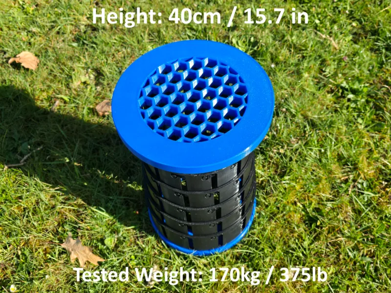Heavy-Duty Collapsible Stool – Print-in-Place 40cm