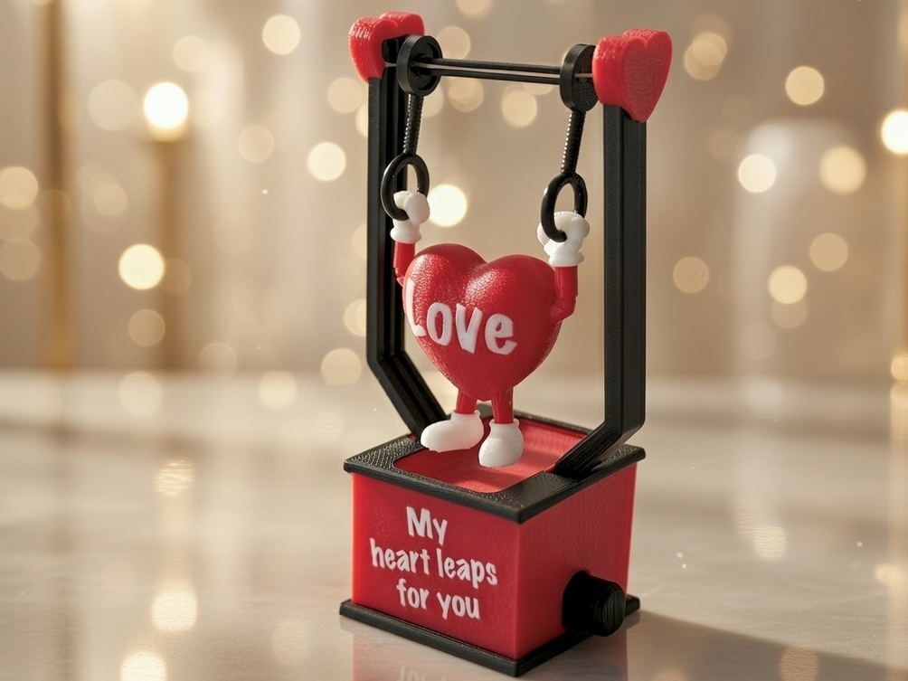 My Heart Leaps for You - Jumping Valentine toy  