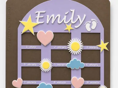 Baby 12-month photo frame
