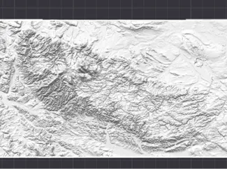 Harz Topographie Relief Karte