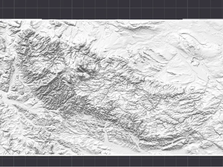 Harz Topographie Relief Karte