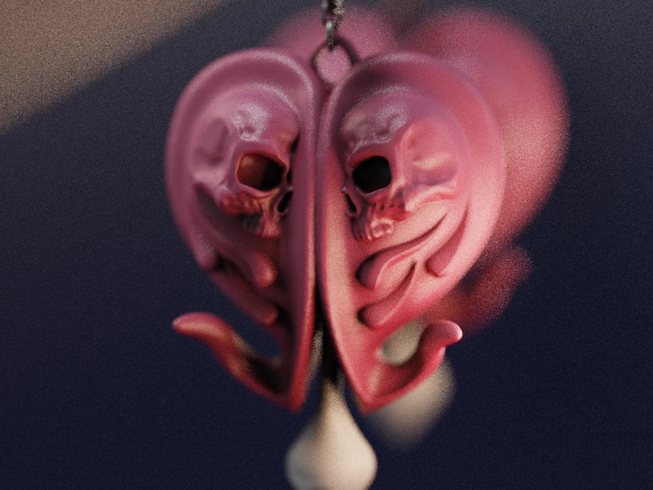 Bleeding Heart - Dangling Earrings view 2