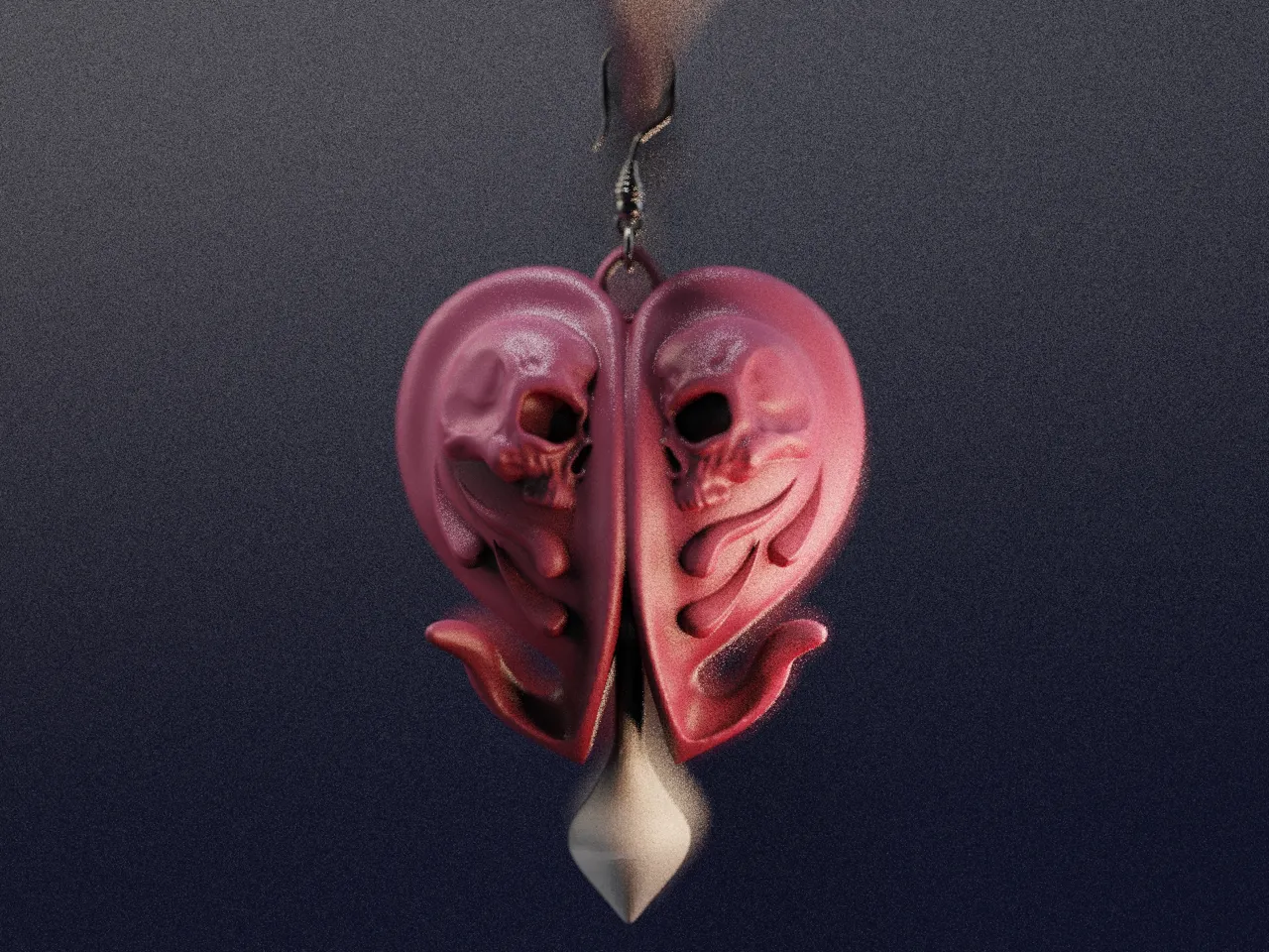 Bleeding Heart - Dangling Earrings view 4