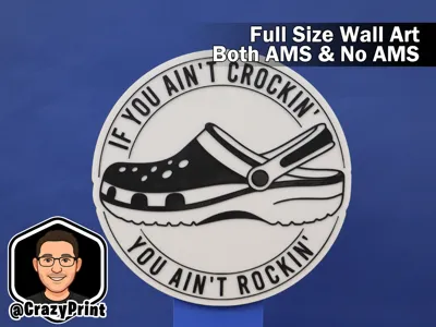 Funny Rockin Crocs Wall Art / Sign - No AMS