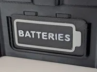 Label with battery symbol - 0.2mm layer, 2 walls, 15% infill