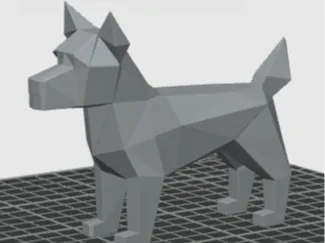 Cachorro em forma geométrica
