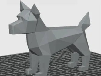 Cachorro em forma geométrica