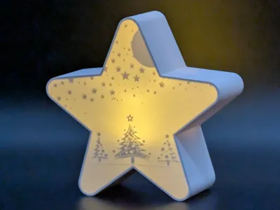 Teelicht Stern Christmas Night