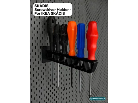 Soporte: SKÅDIS Screwdriver Holder — referencia de MakerWorld