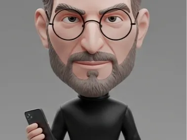 steve Minimalista Estilo Cartoon Realista