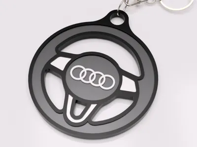 Audi Steering Wheel Keychain