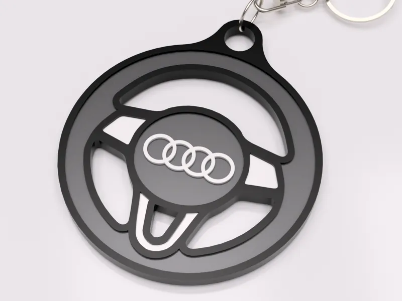 Audi Steering Wheel Keychain