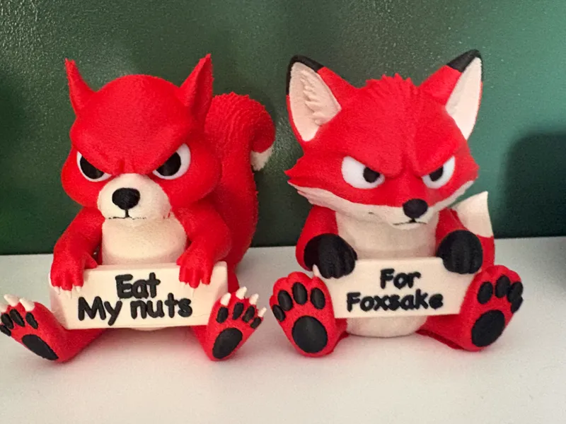 Grump Fox with slogan