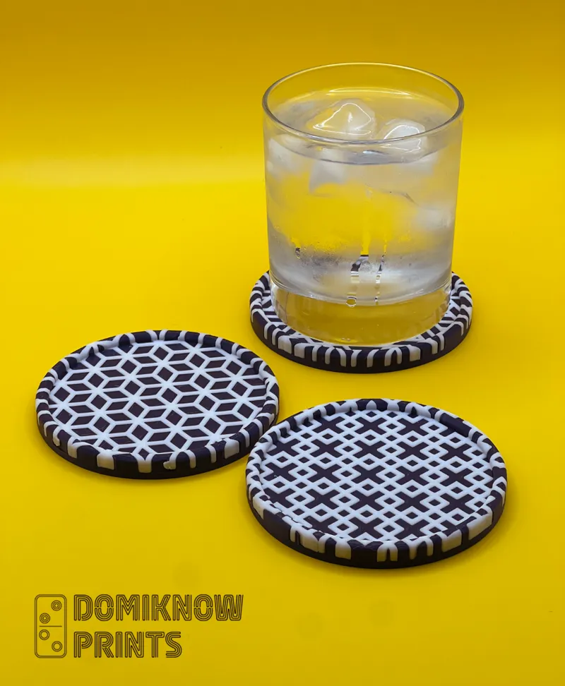 NEW Two Colour Pattern Coasters (No AMS Required)