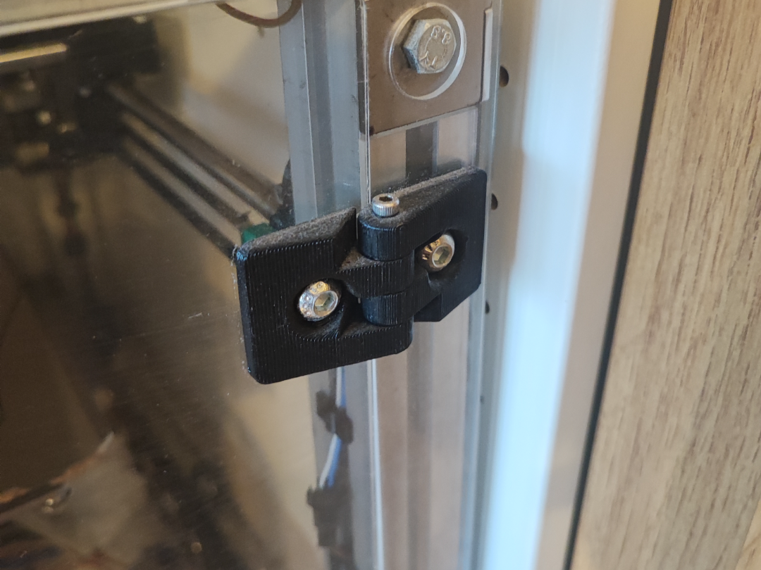 3D printer enclosure hinge