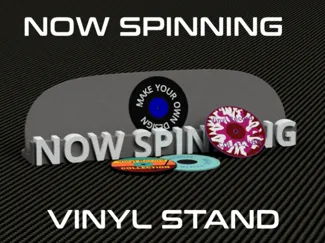 Vinyl Stand "NOW SPINNING" with Disc inlay