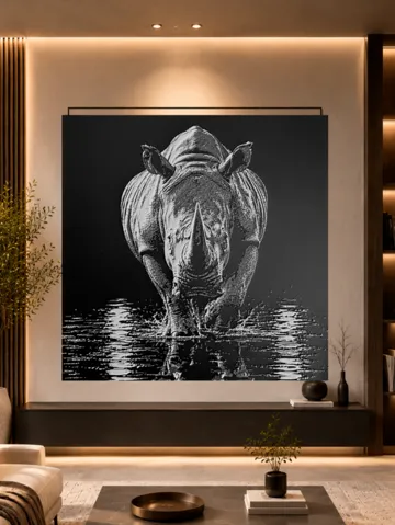 Cuadro decorativo en 3D: Hueforge - Rhinocéros solitaire — vista de referencia 2