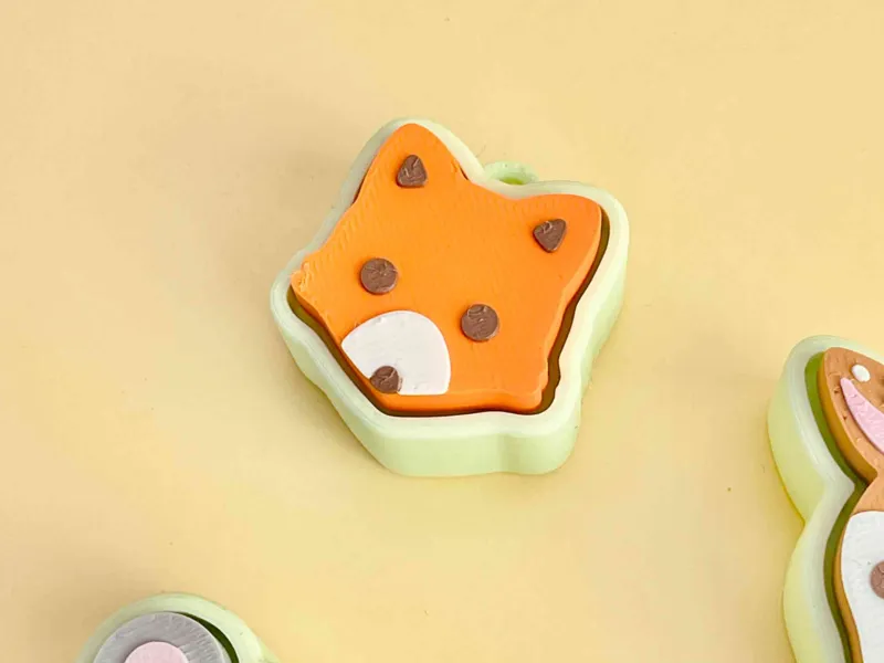 Fox — Fidget Clicker Keychain