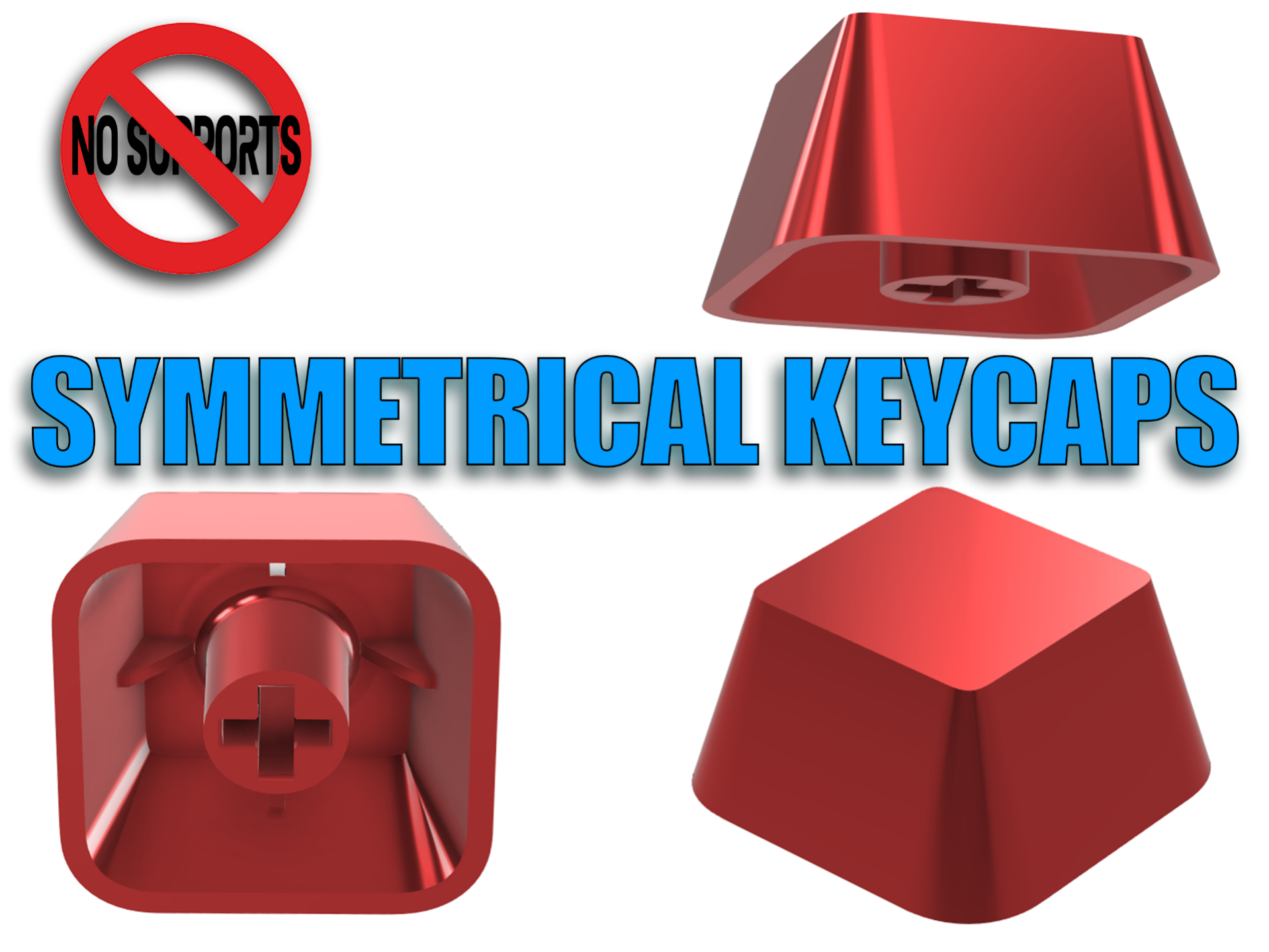 Symmetrical keycaps mechanical keyboard cherry mx