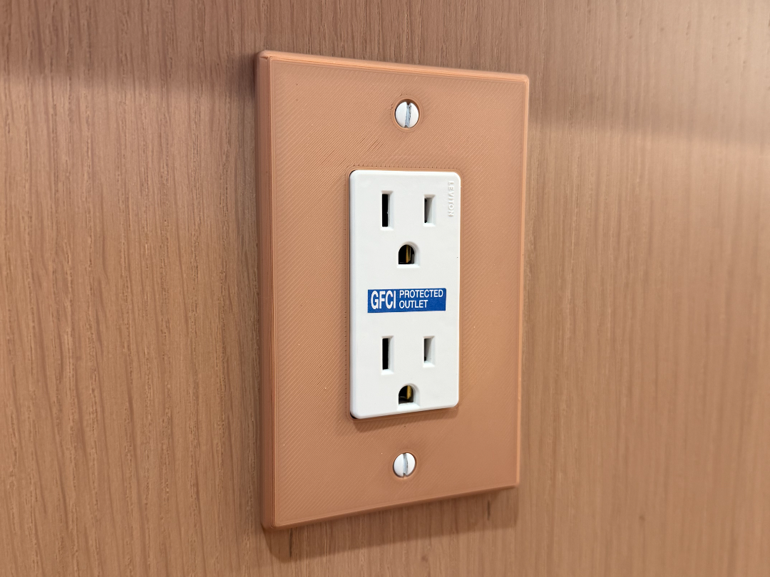 1 gang mid-size outlet cover plate
