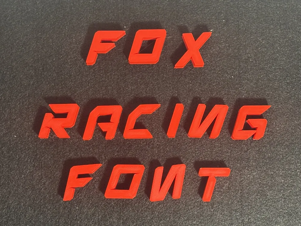 Fox Racing Style Font Letters and Numbers for use by JDESIGNZ ...
