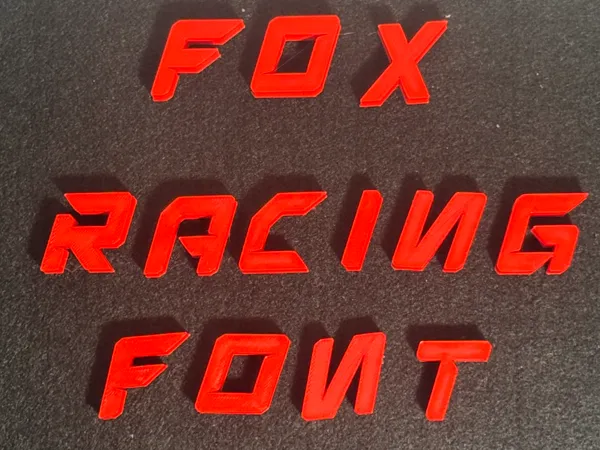 Lettres et chiffres style Fox Racing