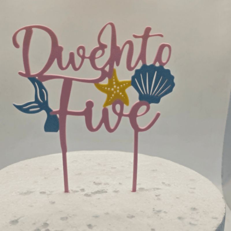 Dive into five  Cake topper 