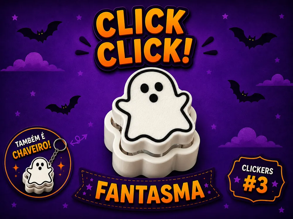Objeto manipulable: Fantasma Clicker Halloween (Ghost). Referencia del modelo original.