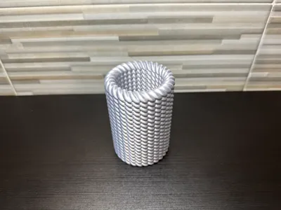 Knitted pen holder by JAKE3D MakerWorld: Download Free 3D Models