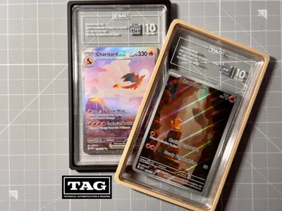 pokemon tag graded cards Acrylic Graded Card Slab Stand (PSA/TAG/CGC) – tradingcardsolutions main image 1