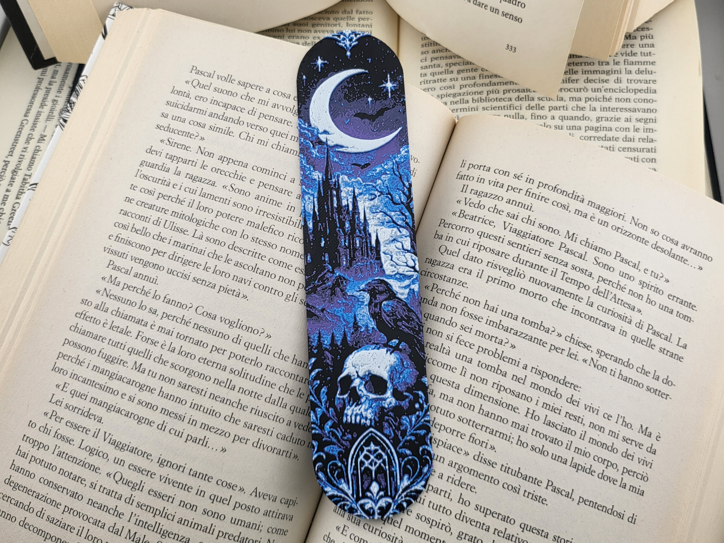Bookmark Gothic Skull Book mark gift book lover 3D model