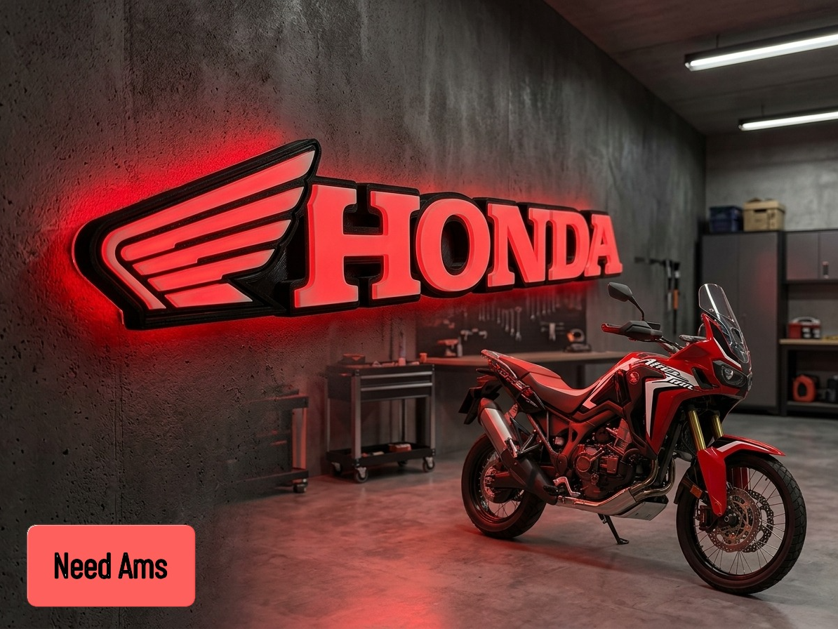 Insegna Led 3D - Custom Lightbox Moto - HONDA