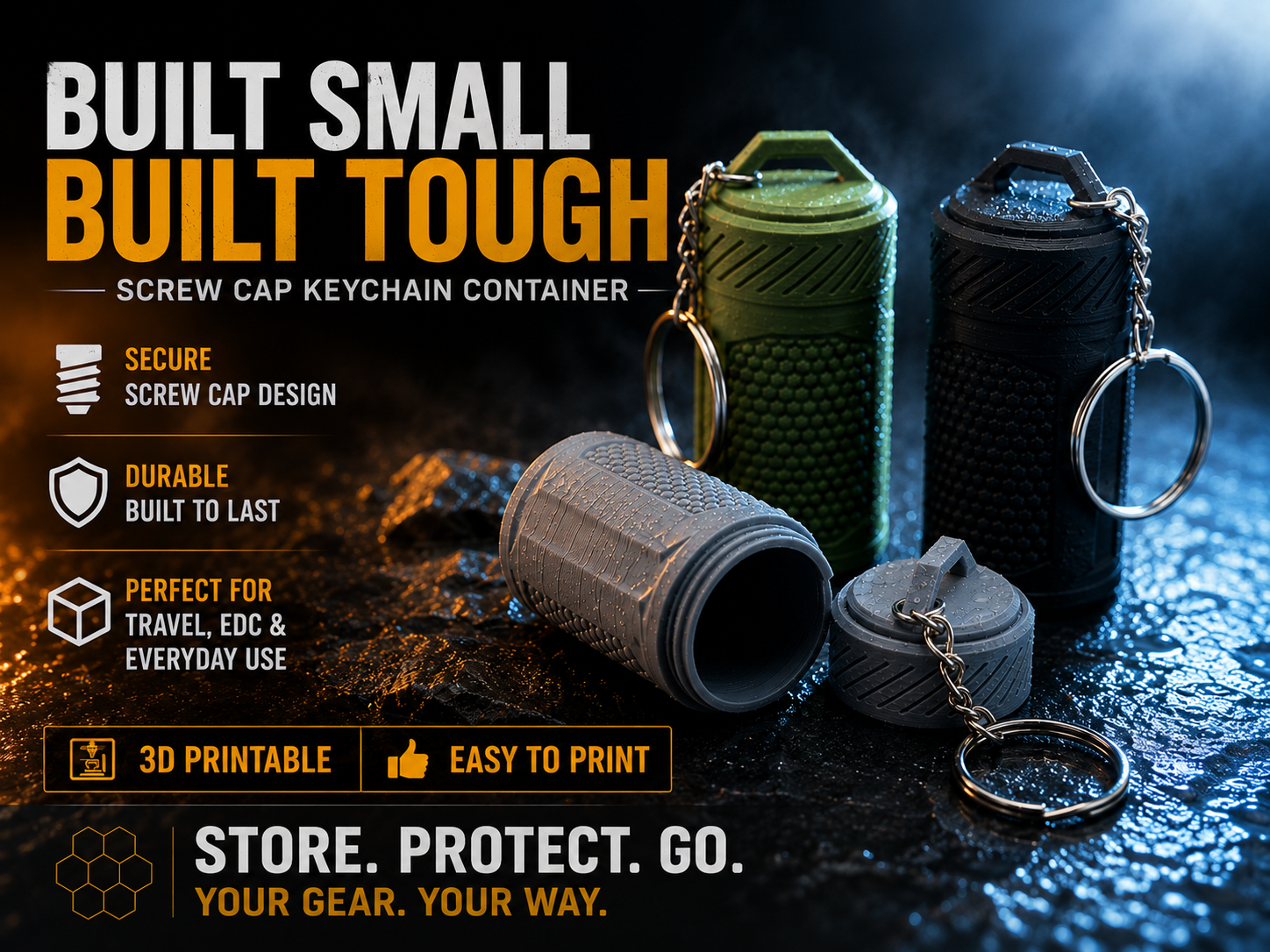 Keychain Travel Container
