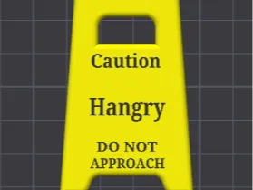 Hangry Desk Sign