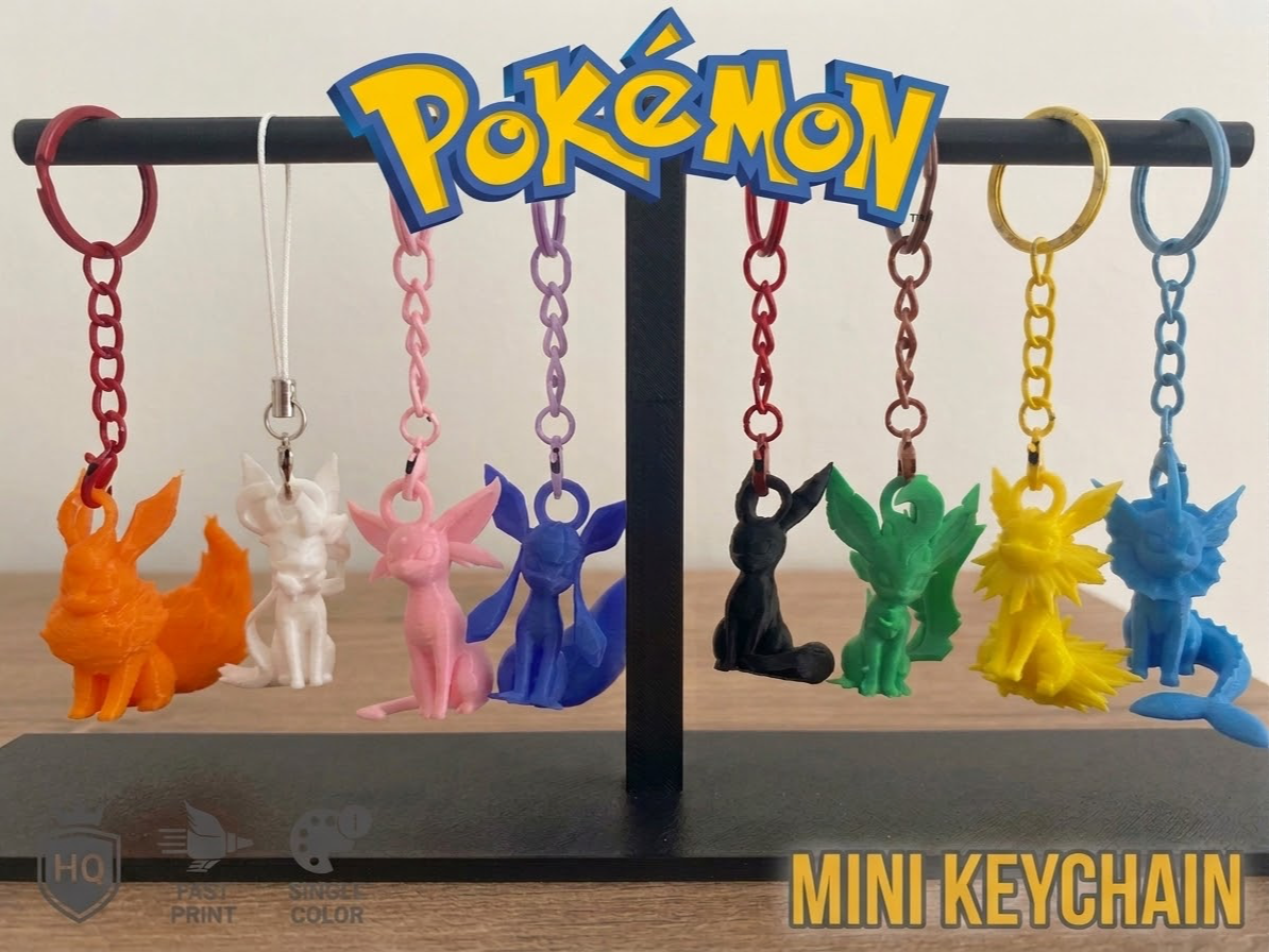 Pokemon Keychain - Eeveelutions - 3D printed Decor, in stock in India